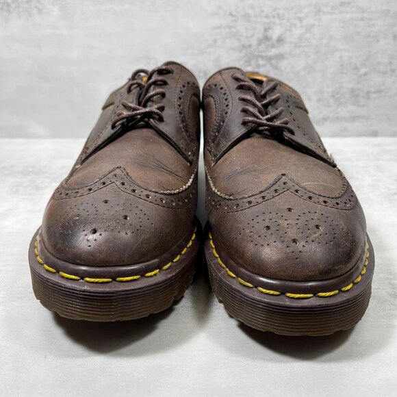 Dr Martens 3989 England Made Brogue Wingtip Oxford Shoes - Men's 7 UK / 8 US - Picture 3 of 10